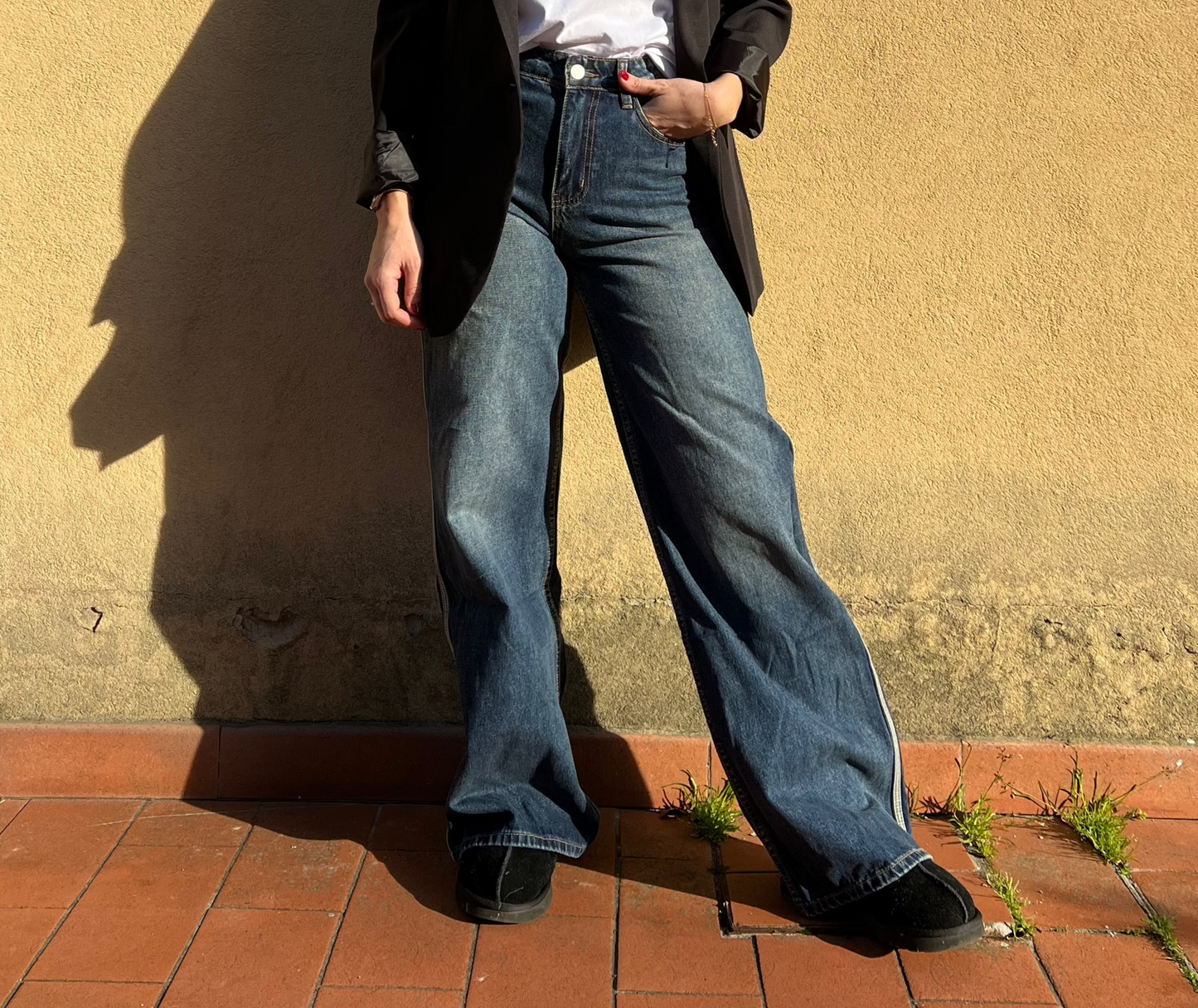 JEANS RIGHE LATERALI