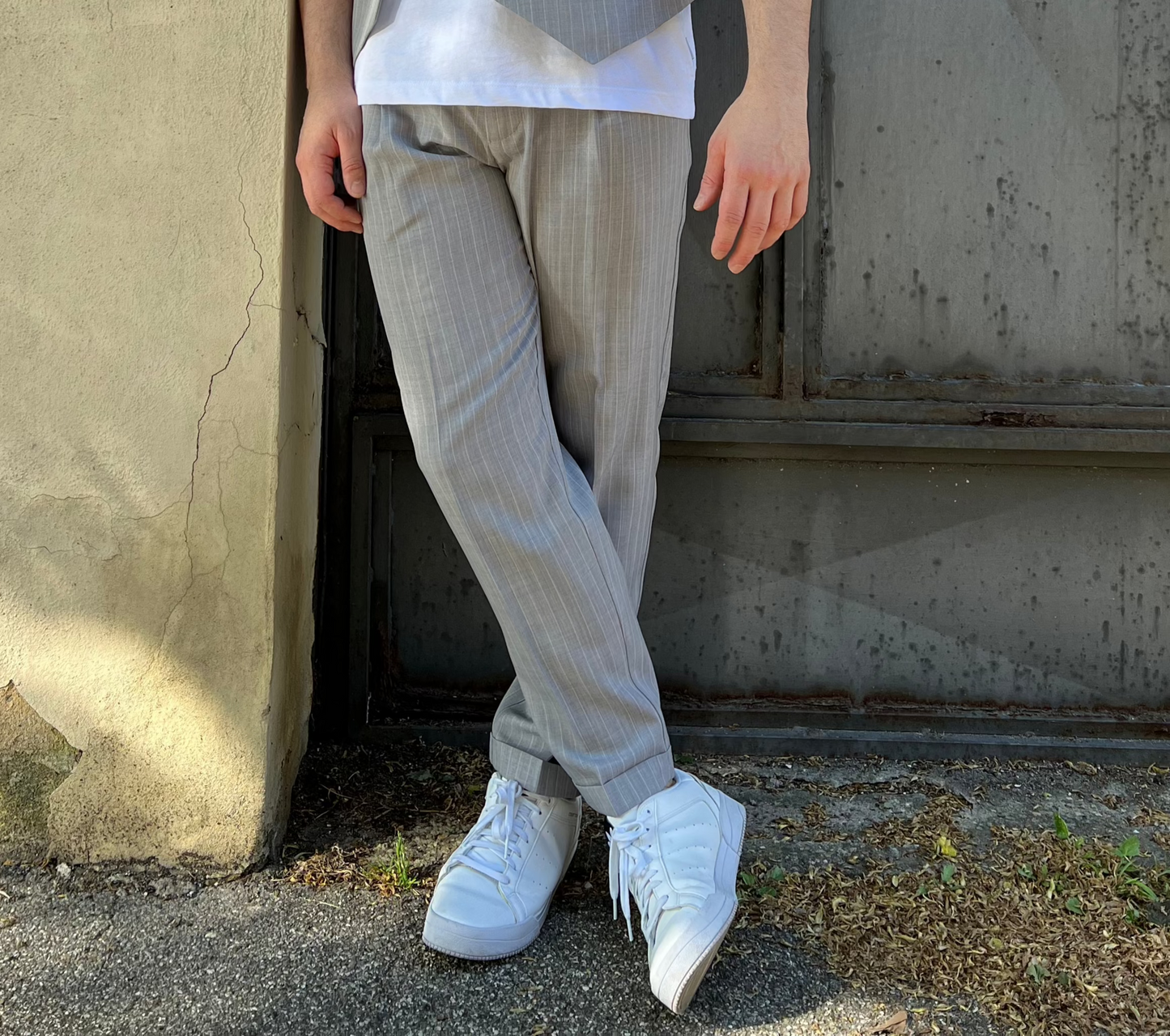 PANTALONE GESSATO OVER-D