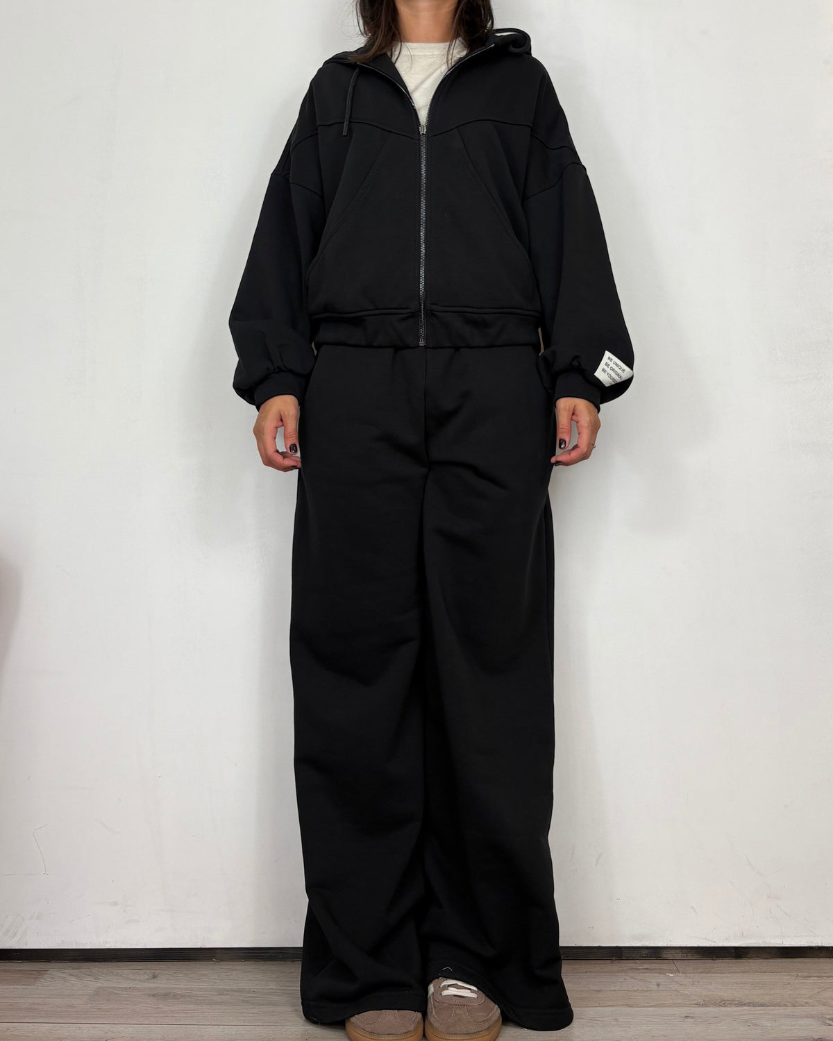 Pantalone Tuta Nero Mironcè