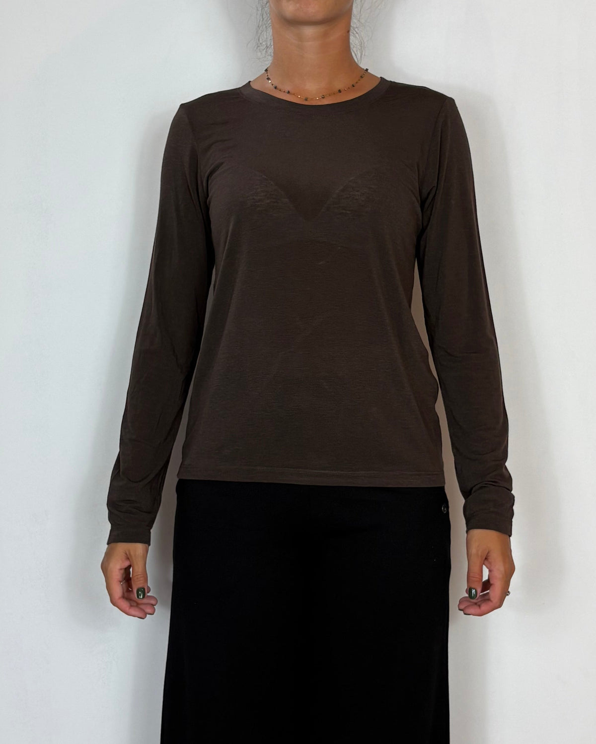 Maglia Girocollo Ebano Olivia Grey