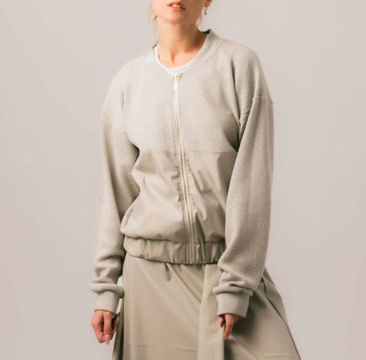 MAGLIA BOMBER RIVER OLIVIAGREY