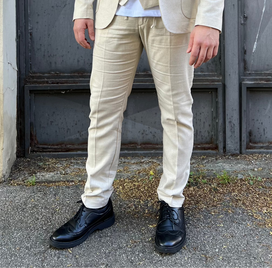 PANTALONE MISTO LINO TELAMIRA