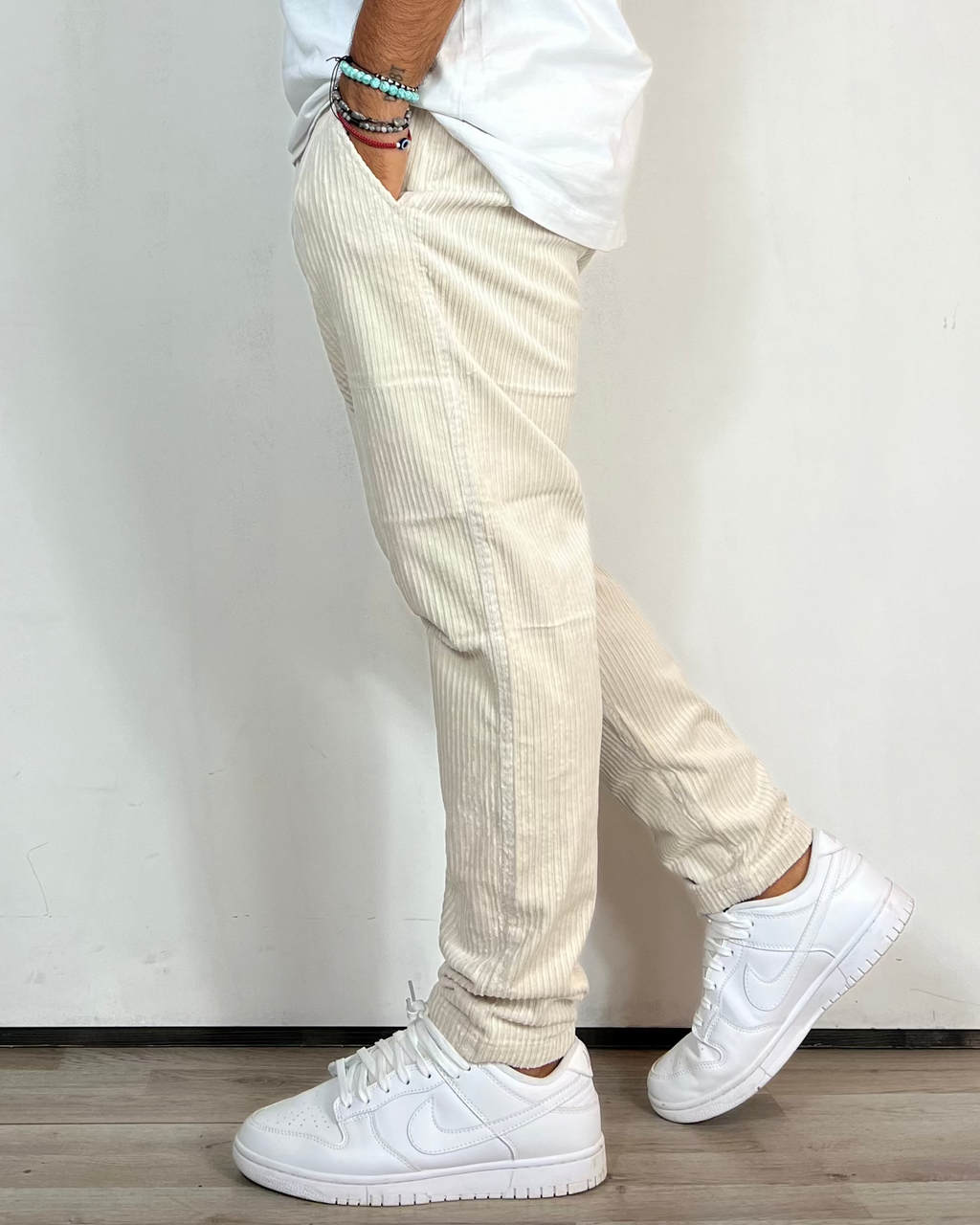 Pantalone Velluto Rocciatore Panna Telamira