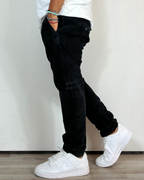 Pantalone Velluto Chino Nero Telamira