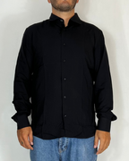 Camicia Viscosa Nero Over-D
