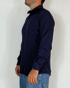 Camicia Viscosa Blu Over-D