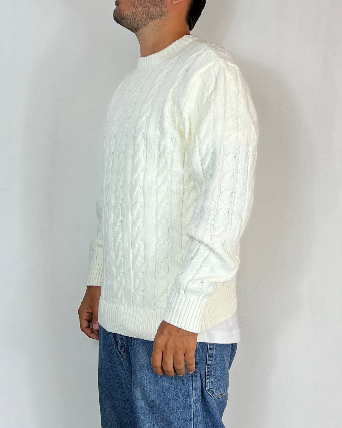 Maglia Trecce Panna Telamira