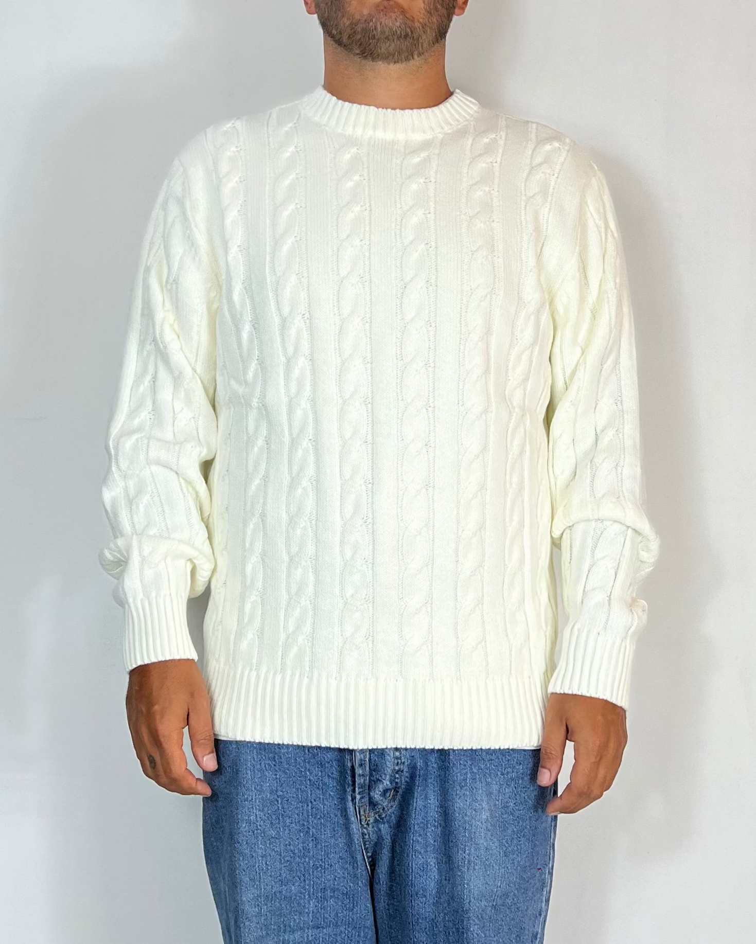 Maglia Trecce Panna Telamira