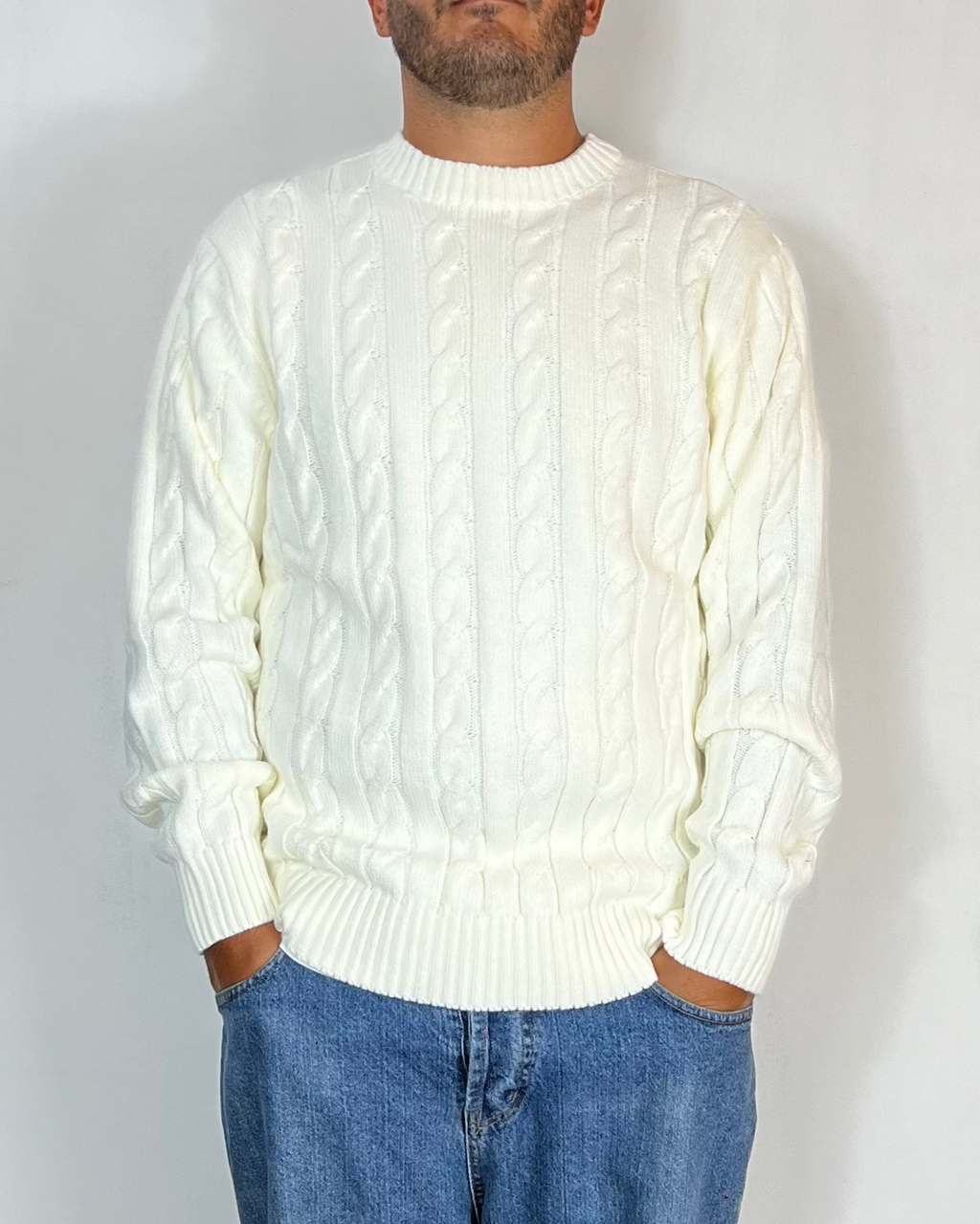 Maglia Trecce Panna Telamira