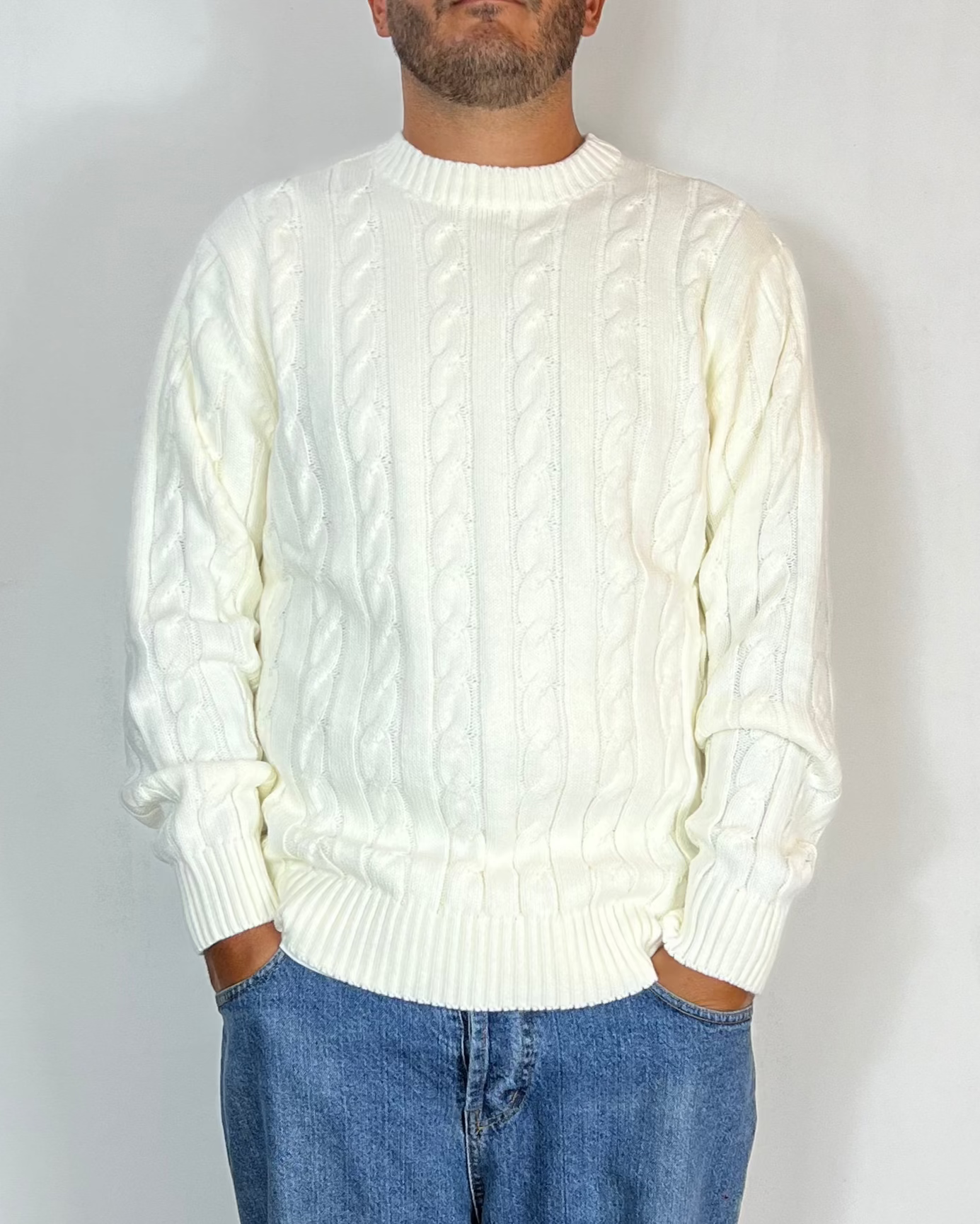 Maglia Trecce Panna Telamira