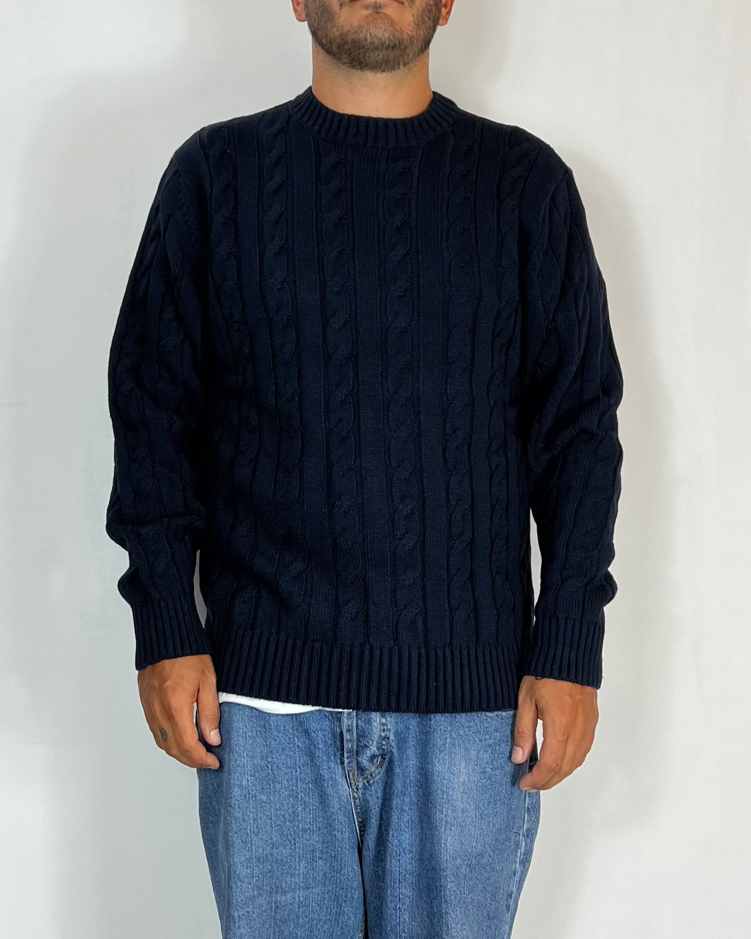 Maglia Trecce Blu Telamira