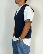 Gilet Viscosa Blu Telamira