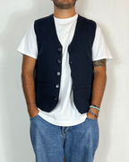 Gilet Viscosa Blu Telamira
