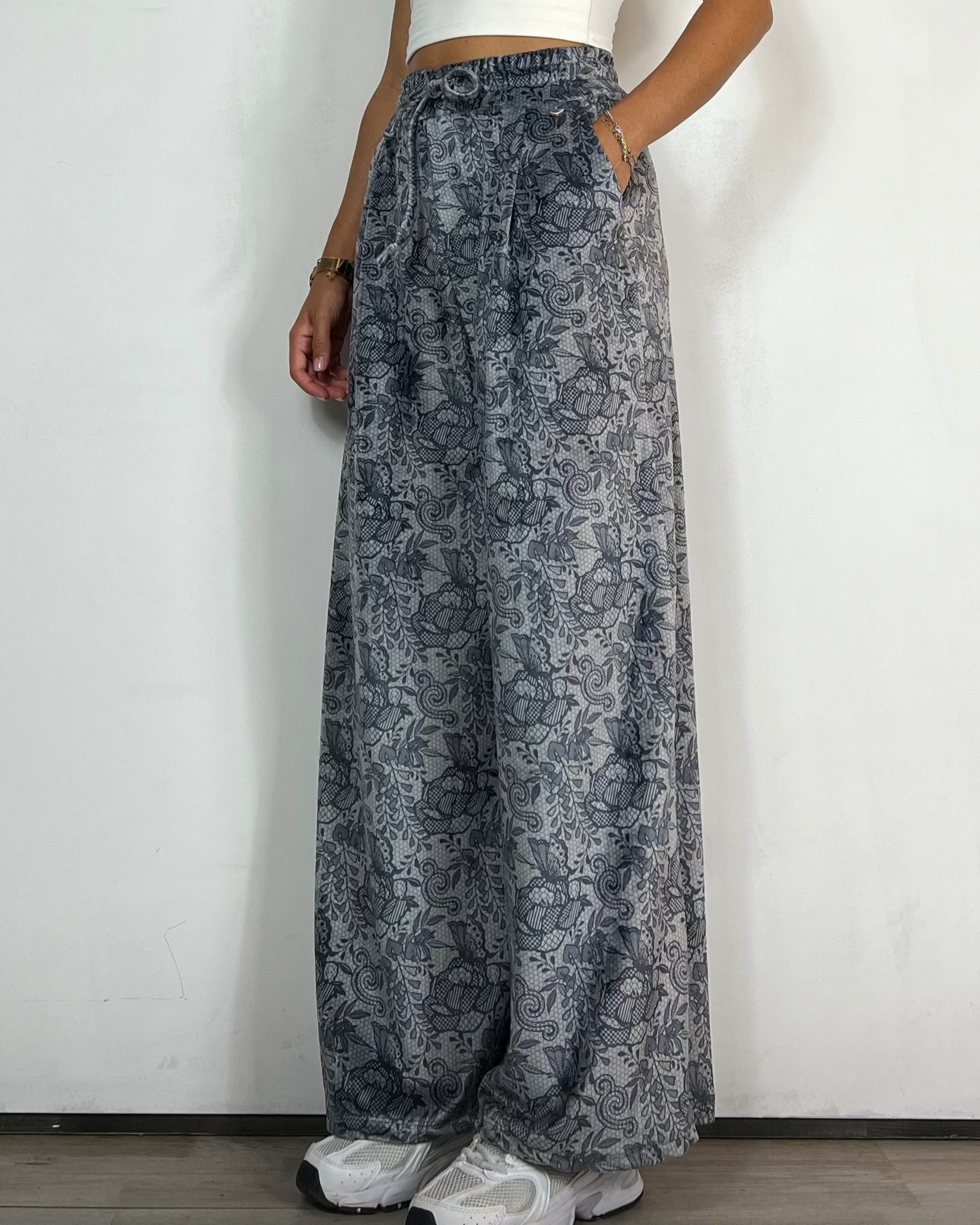 Pantalone Ciniglia Olivia Grey