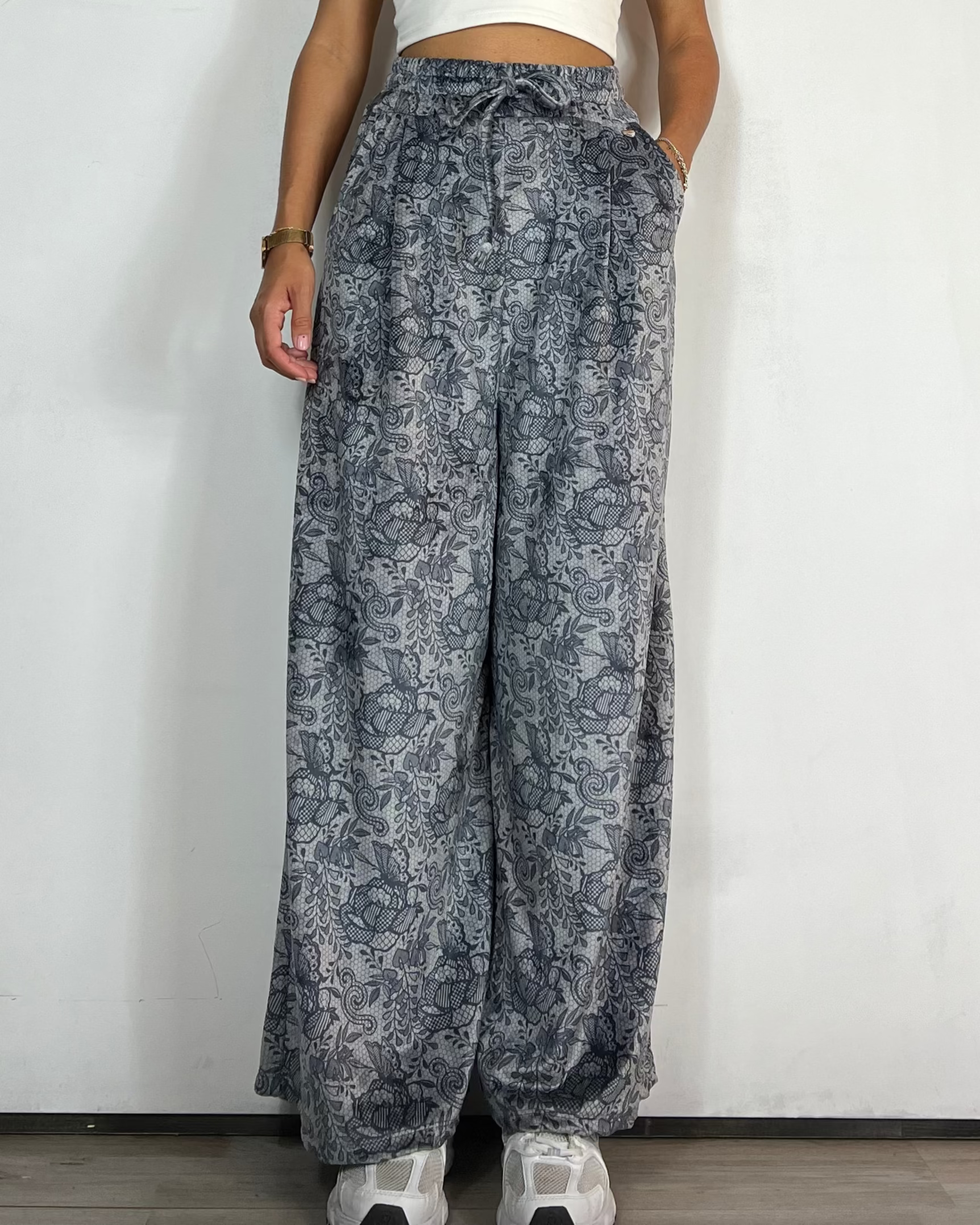 Pantalone Ciniglia Olivia Grey