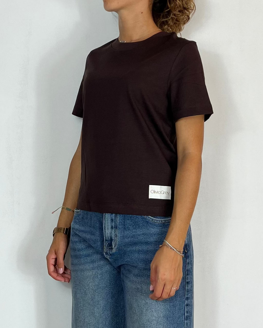 T-Shirt Marrone Olivia Grey