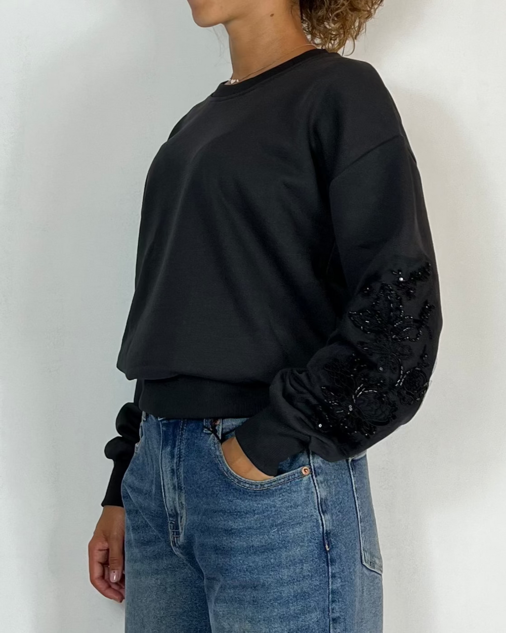 Felpa Girocollo Olivia Grey