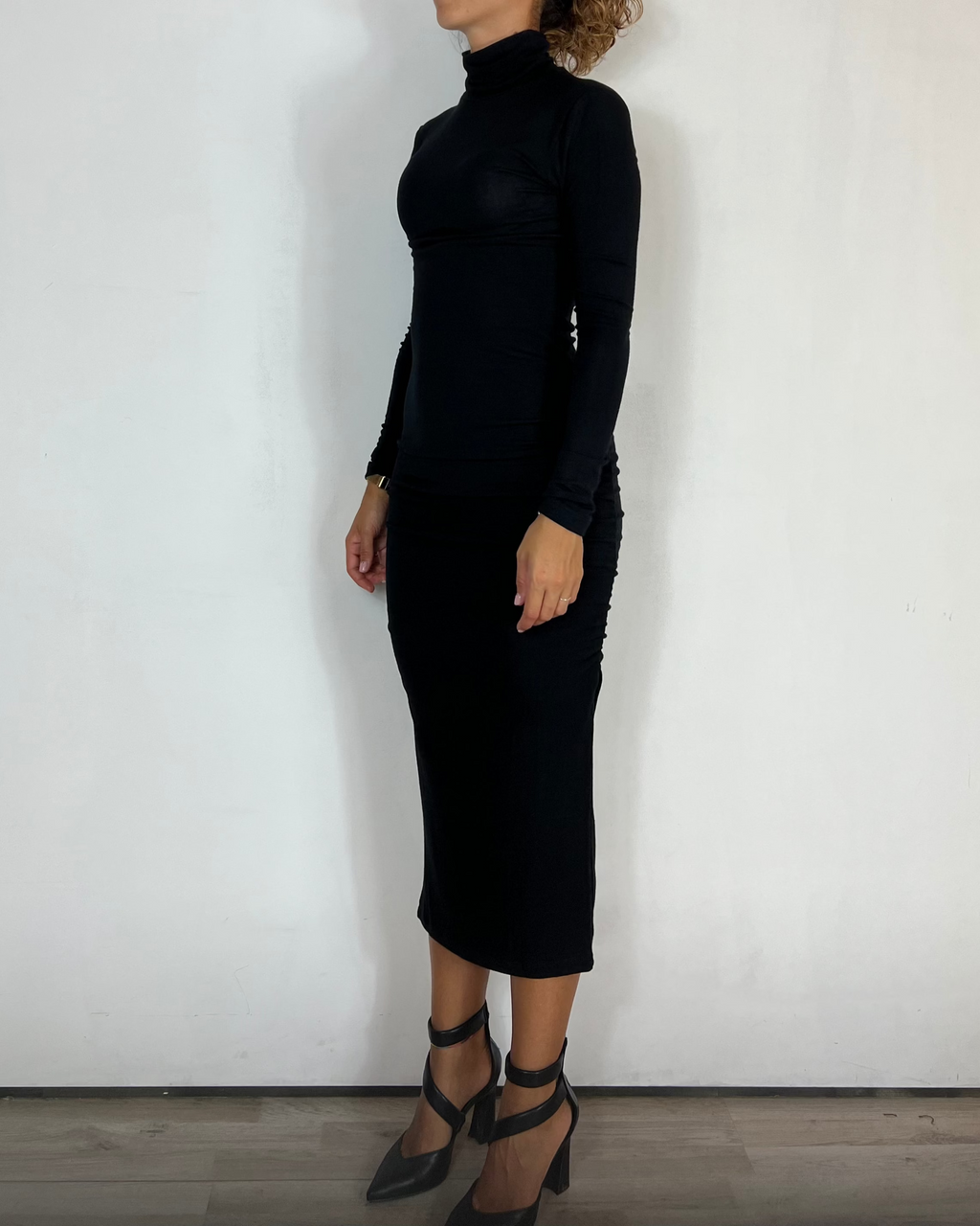 Vestito Midi Nero Over-D Woman