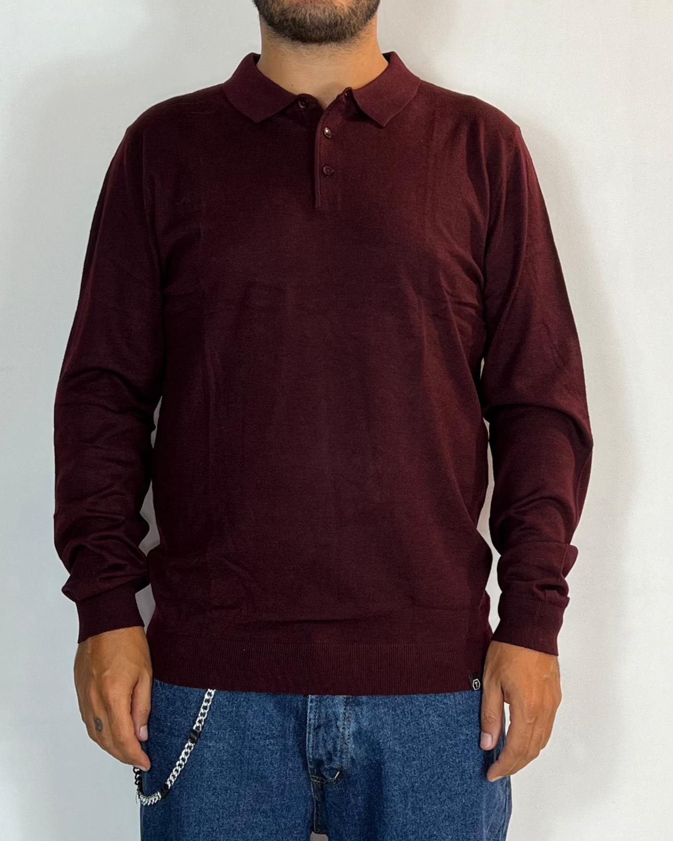 Polo Lana Bordeaux Telamira