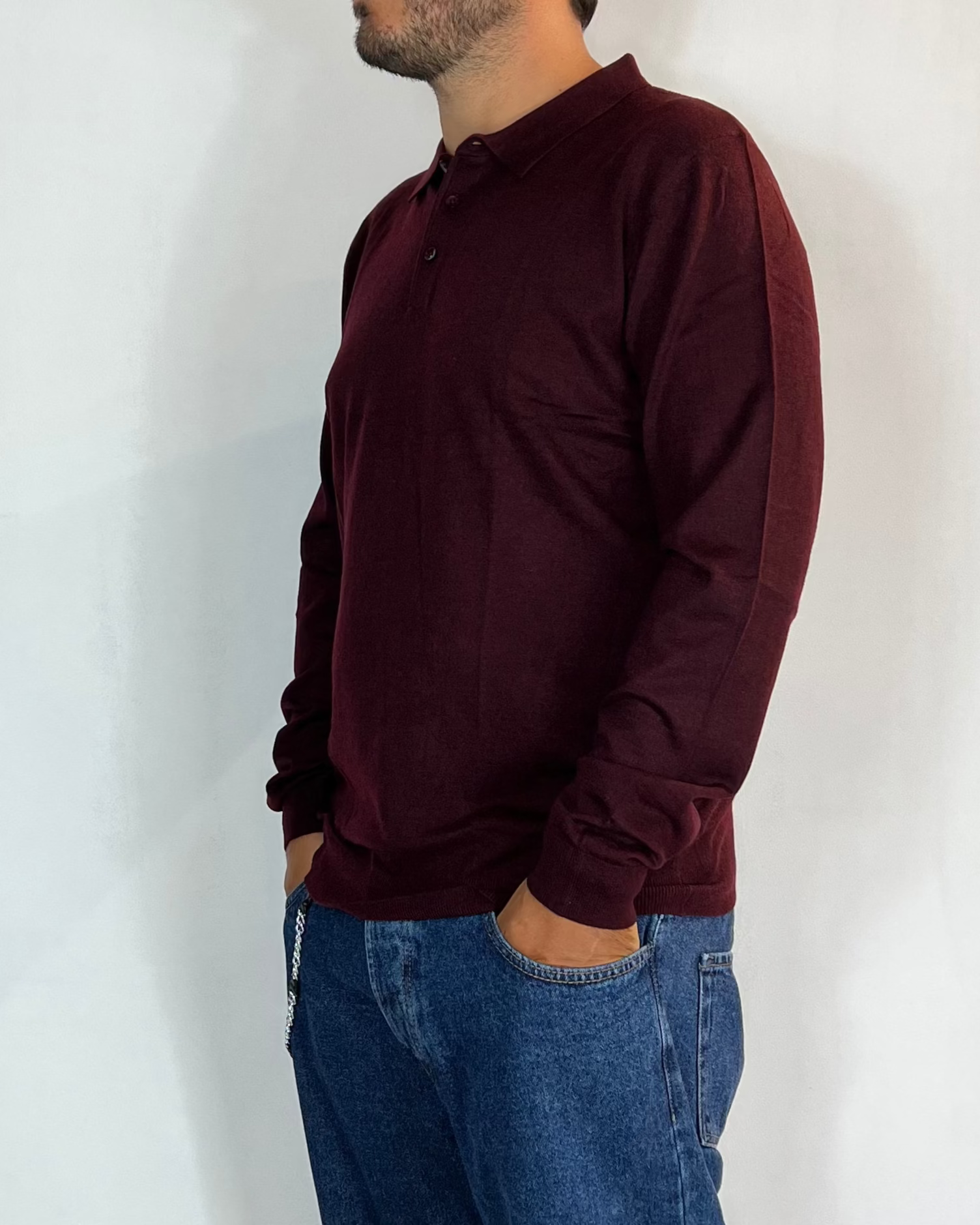 Polo Lana Bordeaux Telamira