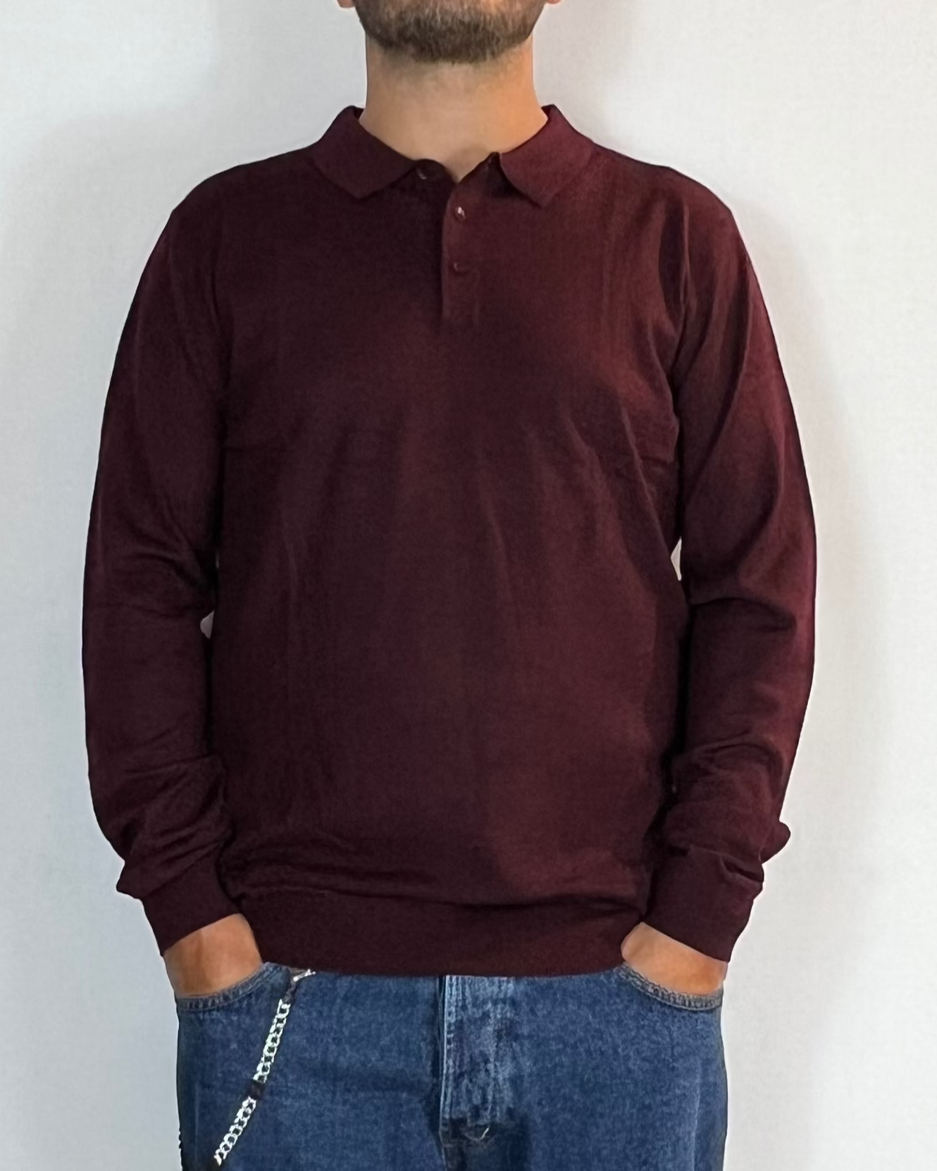 Polo Lana Bordeaux Telamira