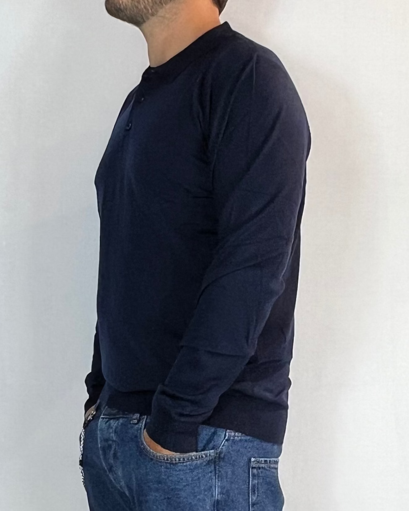 Polo Lana Blu Telamira