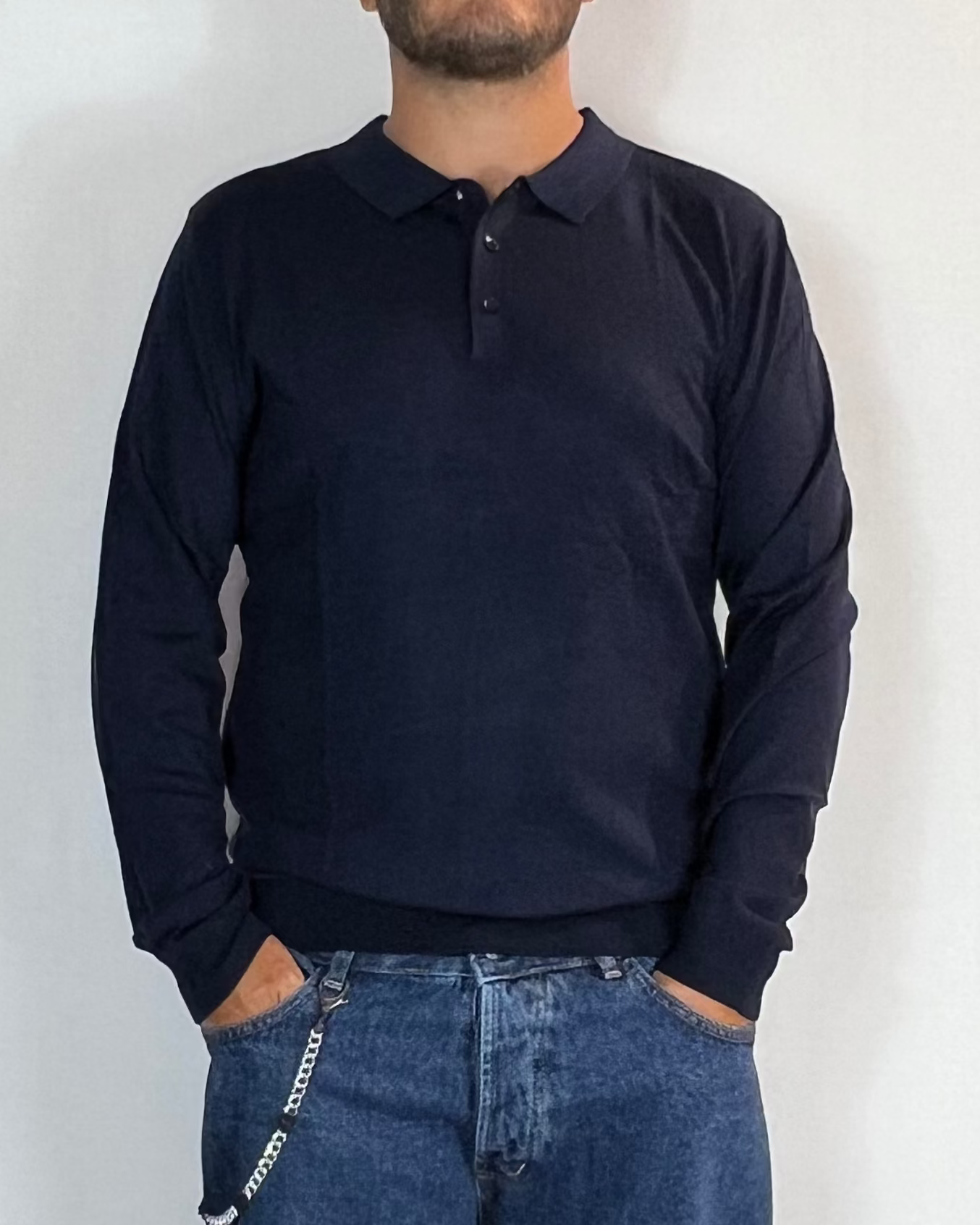 Polo Lana Blu Telamira