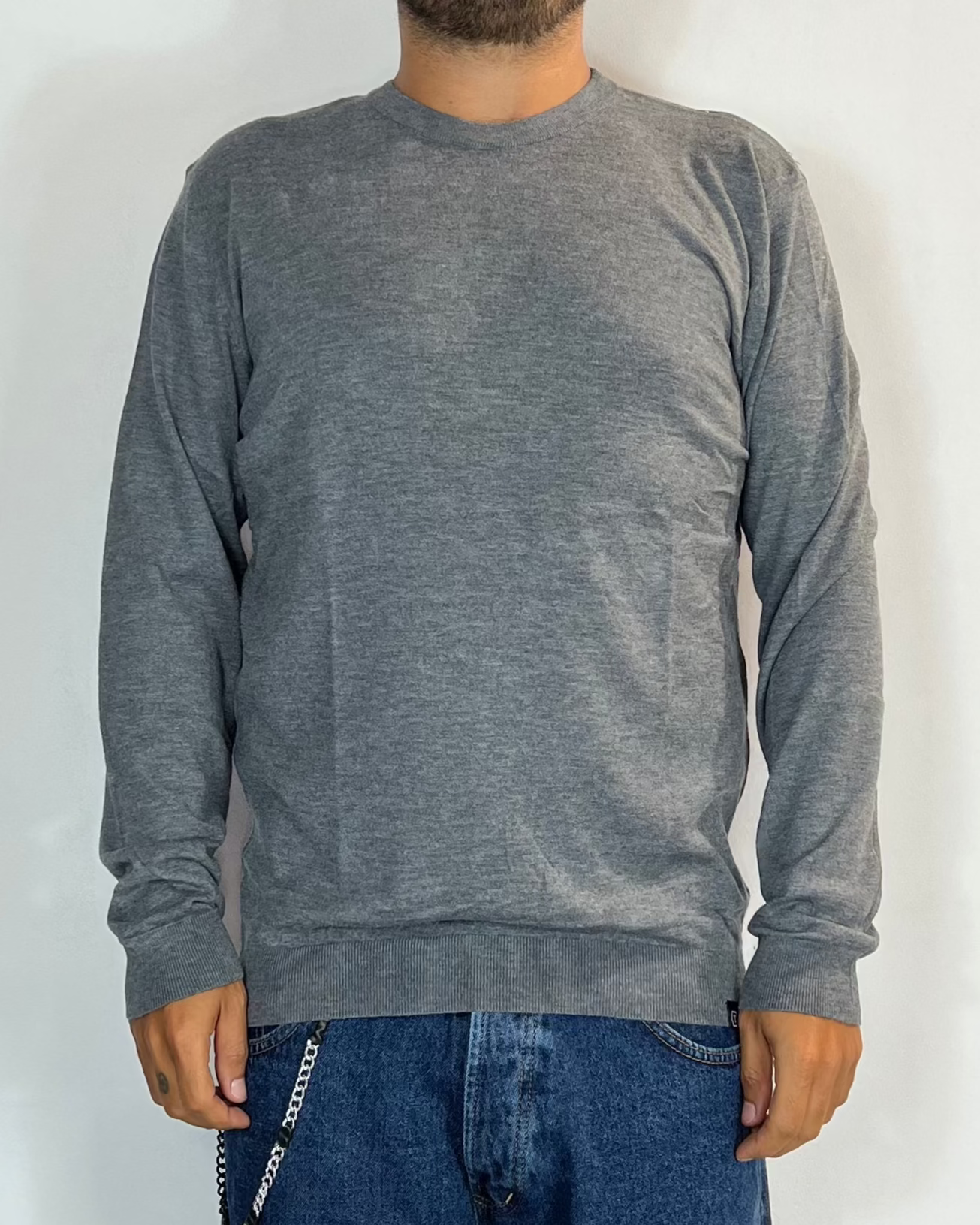 Maglia Girocollo Grigio Telamira