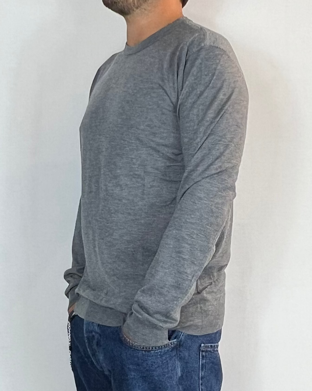 Maglia Girocollo Grigio Telamira