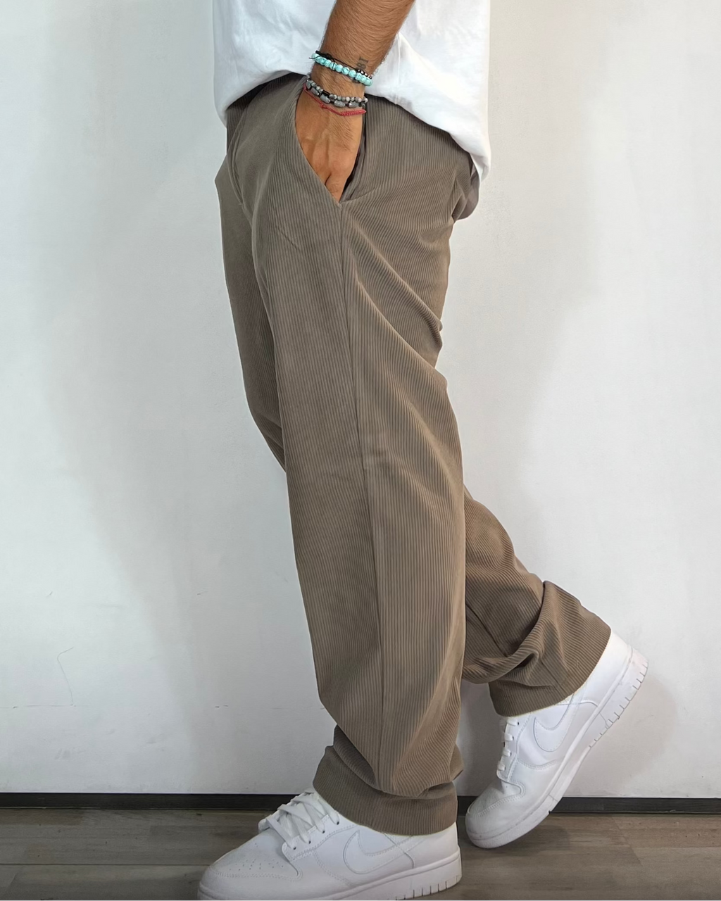 Pantalone Palazzo Velluto Fango Telamira