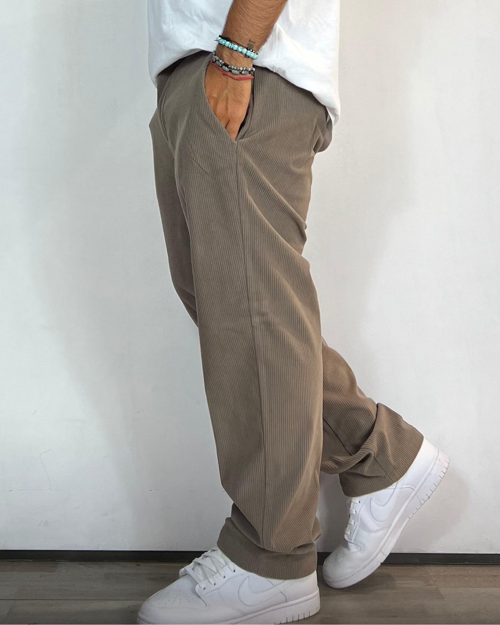 Pantalone Palazzo Velluto Fango Telamira