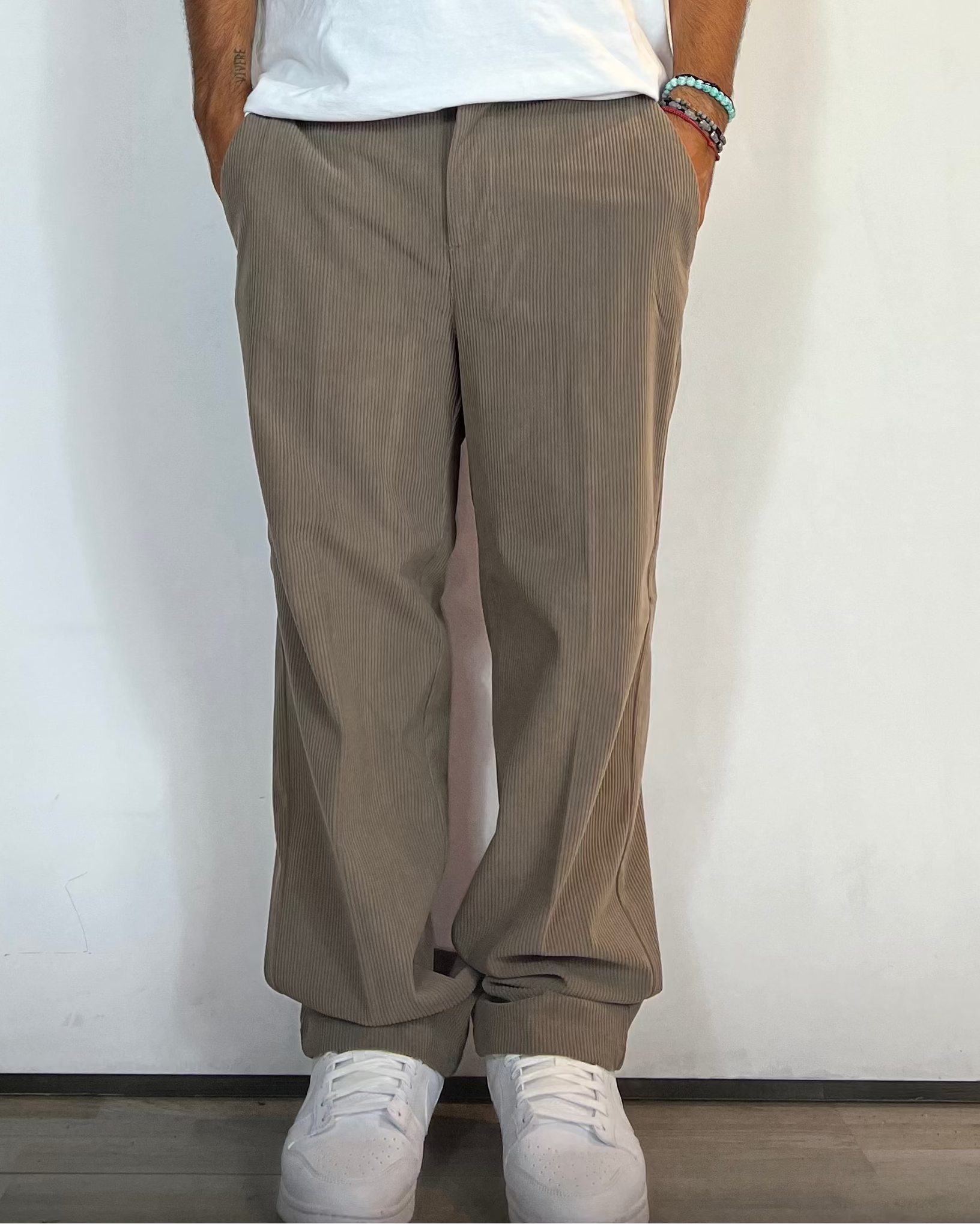 Pantalone Palazzo Velluto Fango Telamira