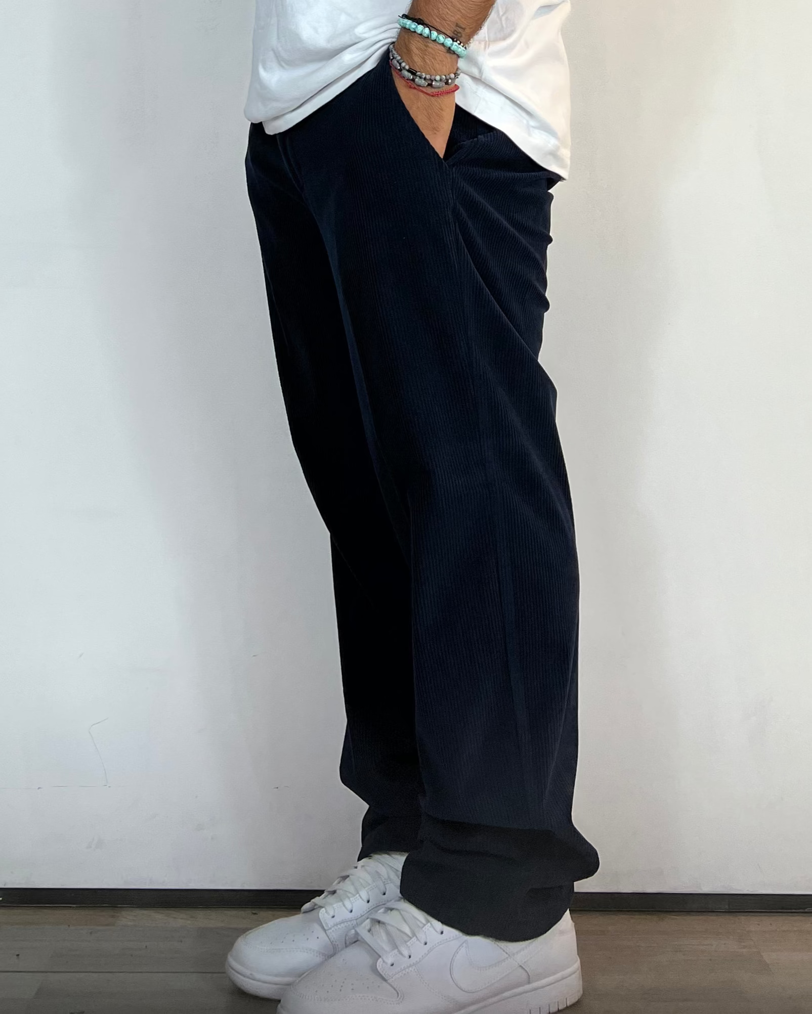 Pantalone Palazzo Velluto Blu Telamira