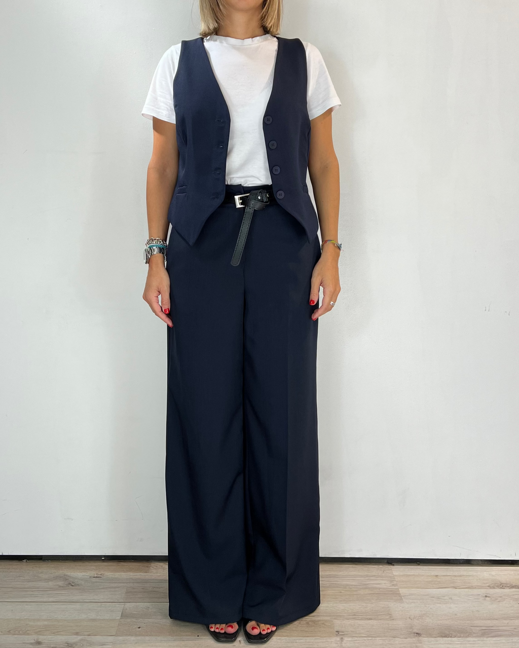 Completo Gilet Pantalone Blu Moove