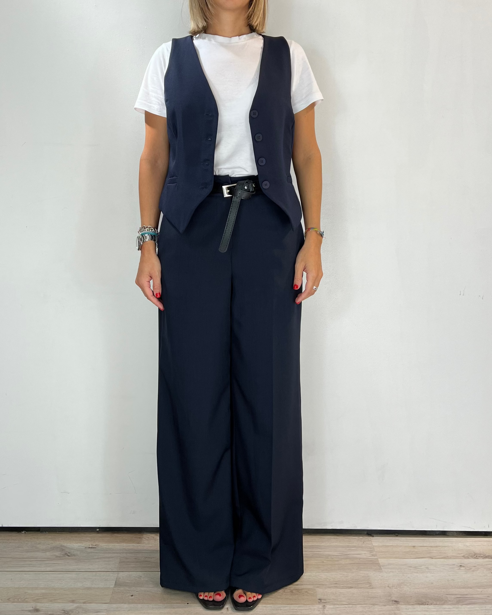 Completo Gilet Pantalone Blu Moove