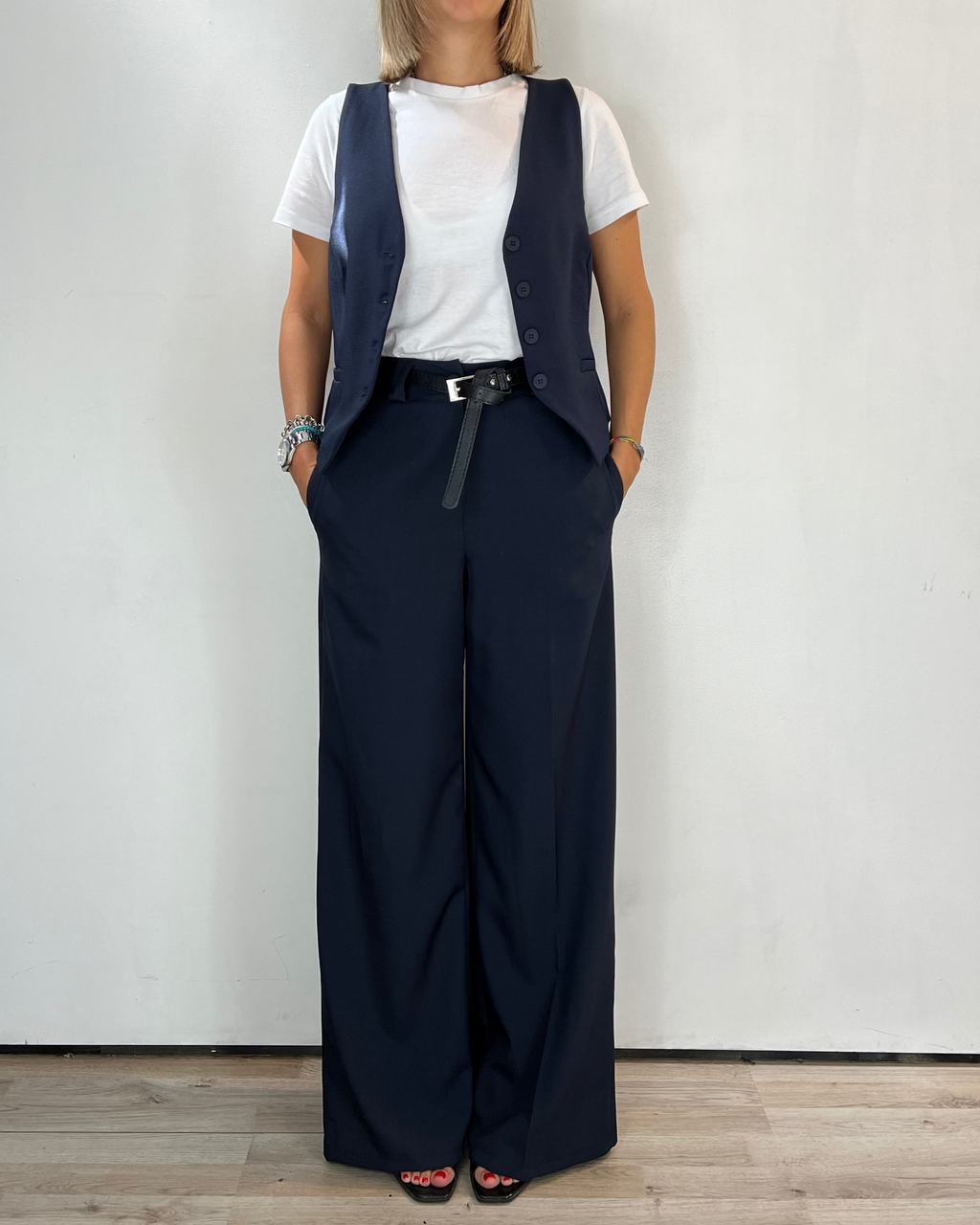 Completo Gilet Pantalone Blu Moove