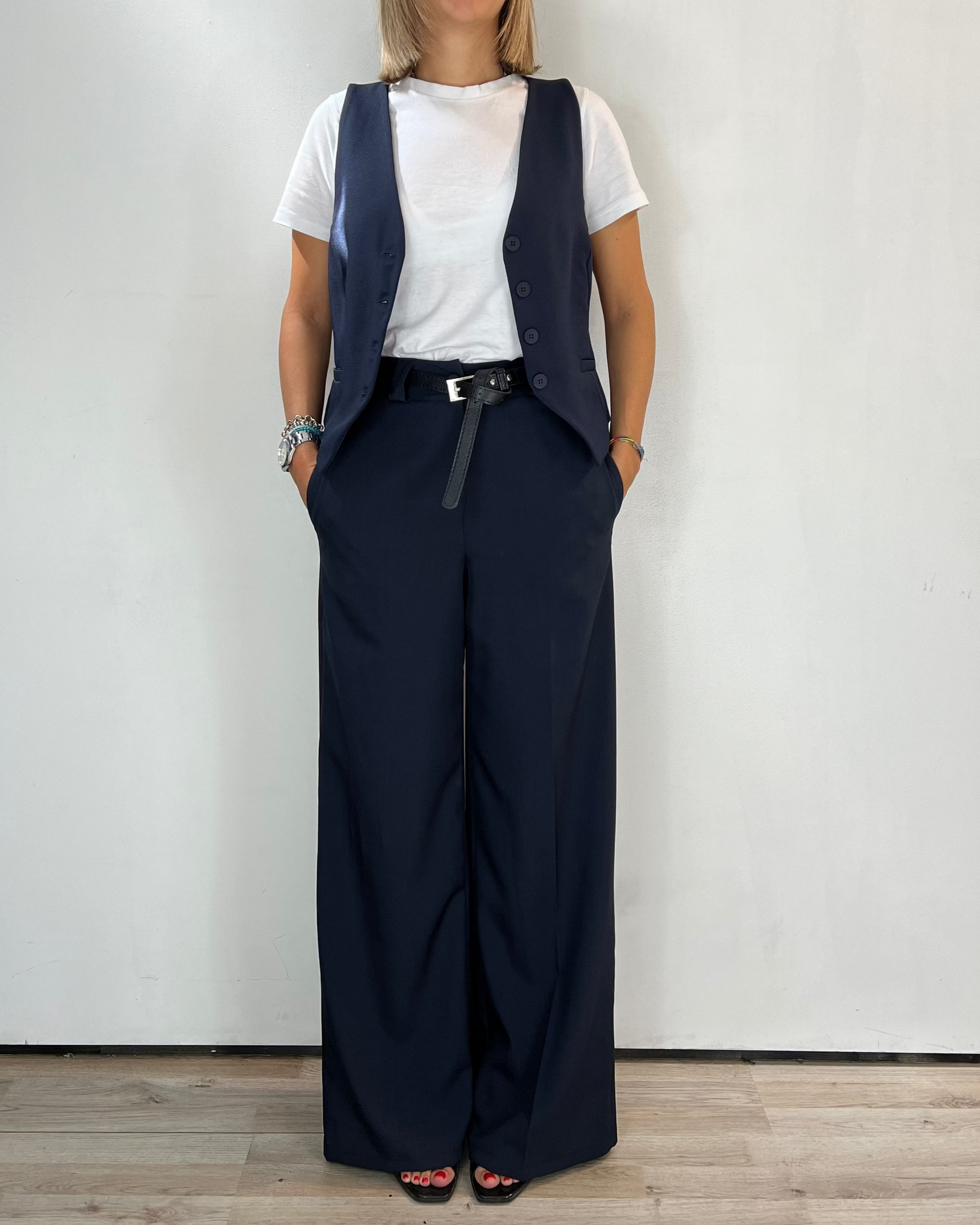 Completo Gilet Pantalone Blu Moove