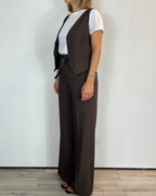 Completo Gilet Pantalone Marrone Moove