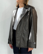 Chiodo Over Ecopelle Over-D Woman