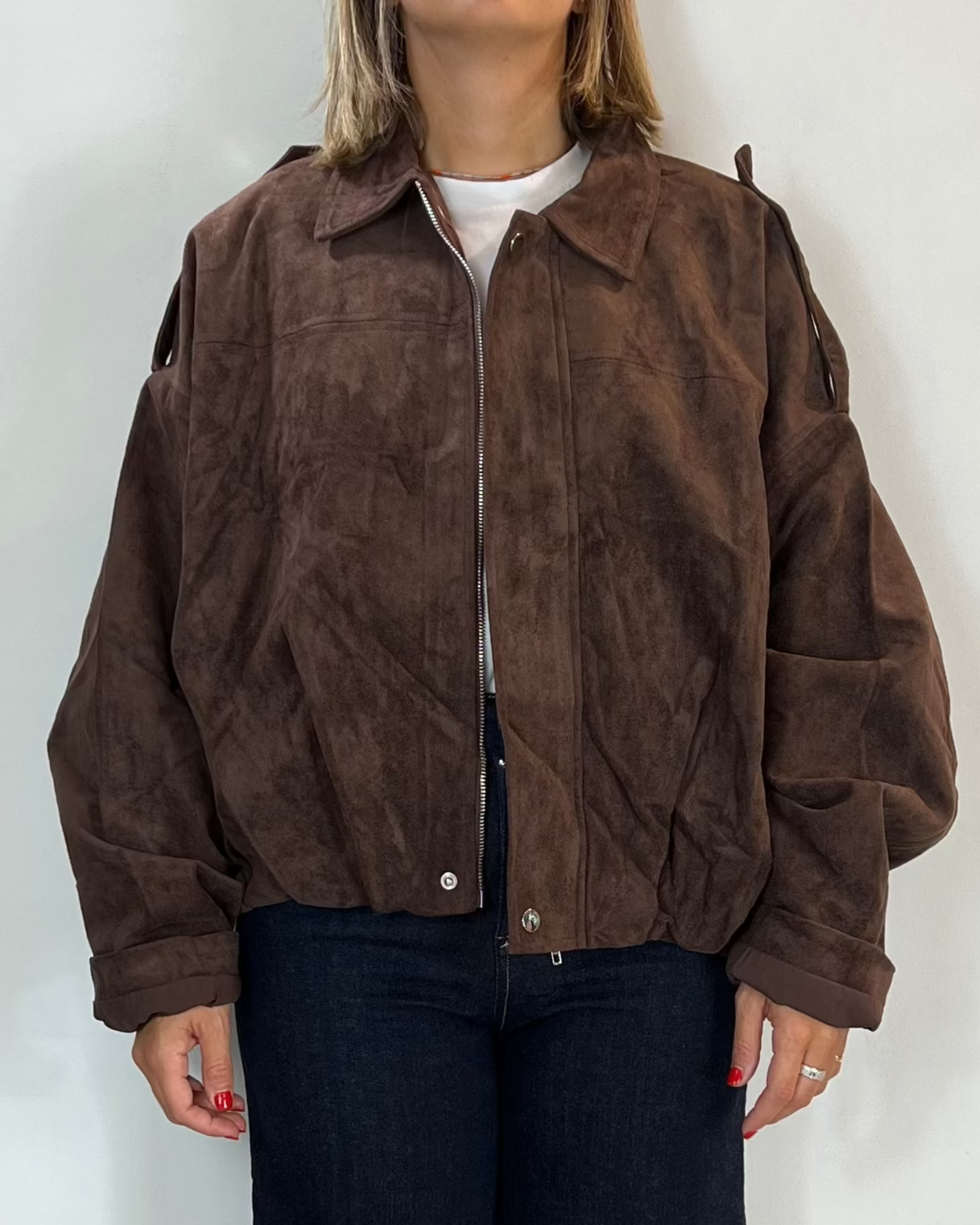 Bomber Oversize Camoscio Moove