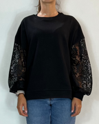 Felpa Pizzo Olivia Grey