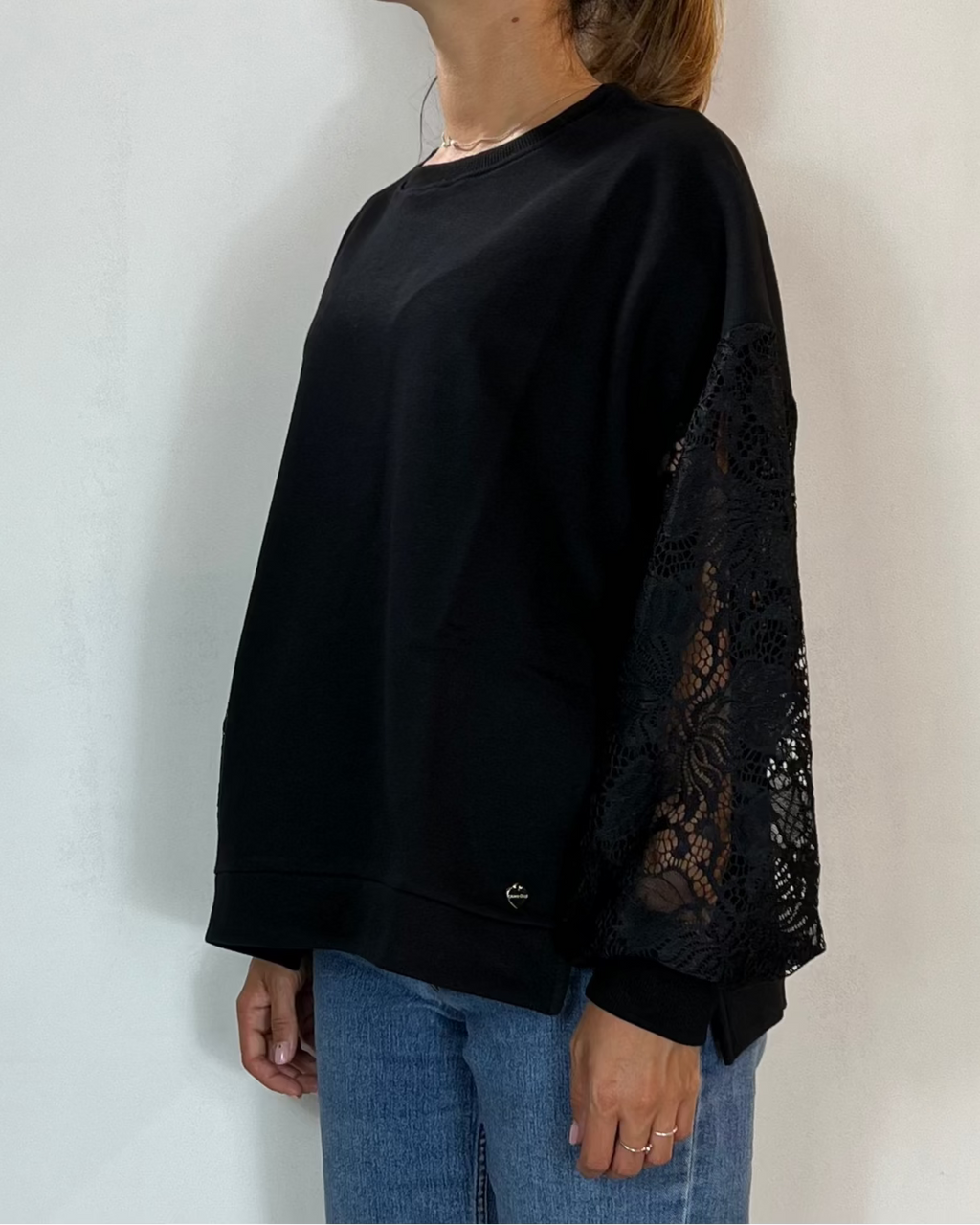 Felpa Pizzo Olivia Grey