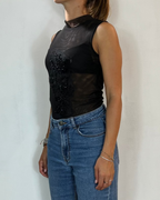 Top Smanicato Lupetto Olivia Grey