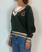 Felpa Scollo V Militare Olivia Grey