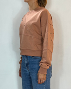 Felpa Cropped Moca Olivia Grey