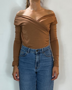 Maglia Incrocio Camel Olivia Grey