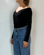 Maglia Incrocio Nero Olivia Grey