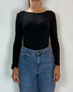 Body Manica Lunga Nero Olivia Grey