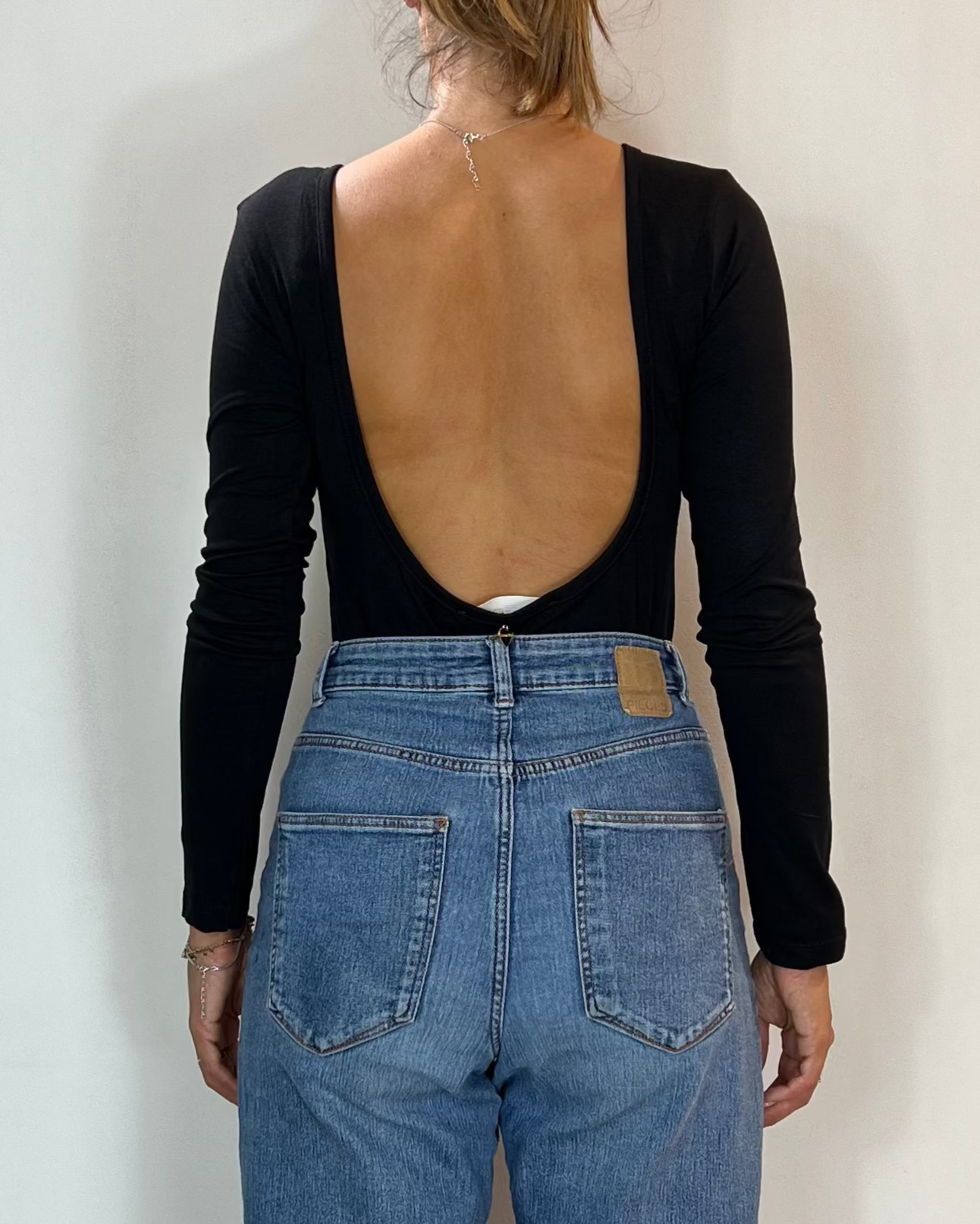 Body Manica Lunga Nero Olivia Grey