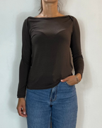 Maglia Manica Lunga Marrone Olivia Grey